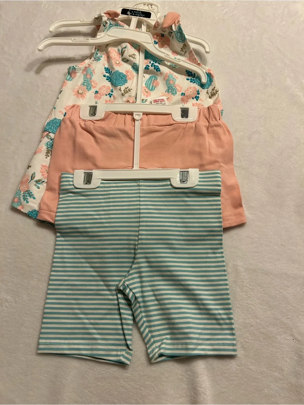 Cynthia Rowley Girls 4T 4-Piece Floral Dress & Shorts Mix & Match Outfit Set